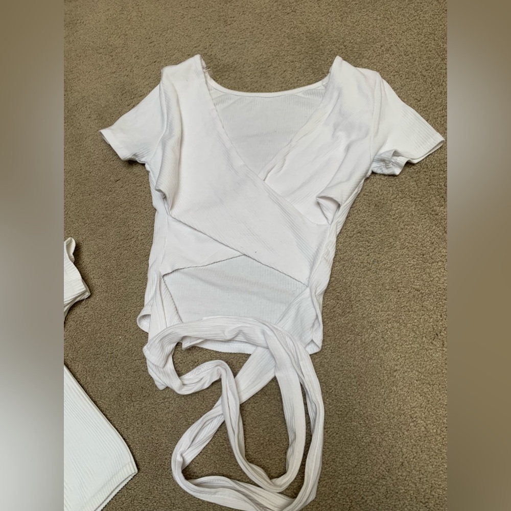 White crop top